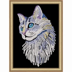 KSG Crafts White Cat Sequin Kit