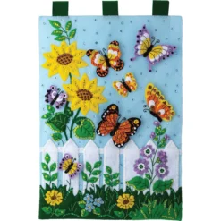 Bucilla Butterfly Garden Banner Felt & Sequin Kit