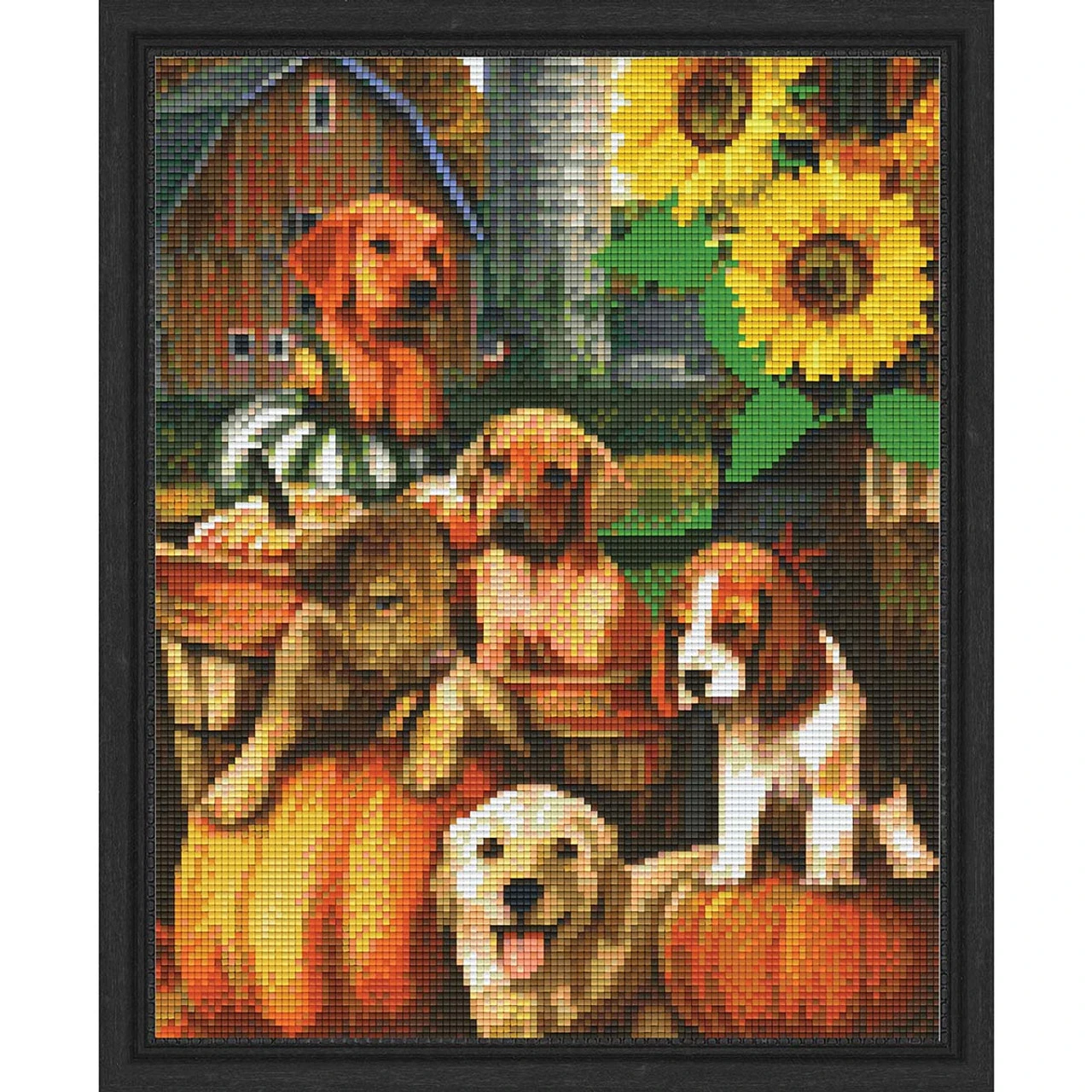 PixelHobby Autumn Puppies Mosaic Art Kit 1 PixelHobby Autumn Puppies Mosaic Art Kit