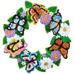 Bucilla Butterfly Garden Wreath Felt & Sequin Kit