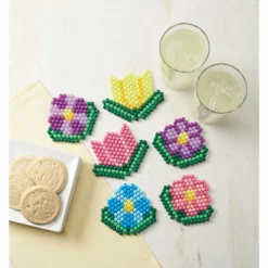 Herrschners Flower Blossoms Coasters Pony Bead Kit