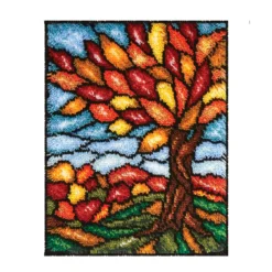 Sundance Autumn Stained Glass Latch Hook Kit