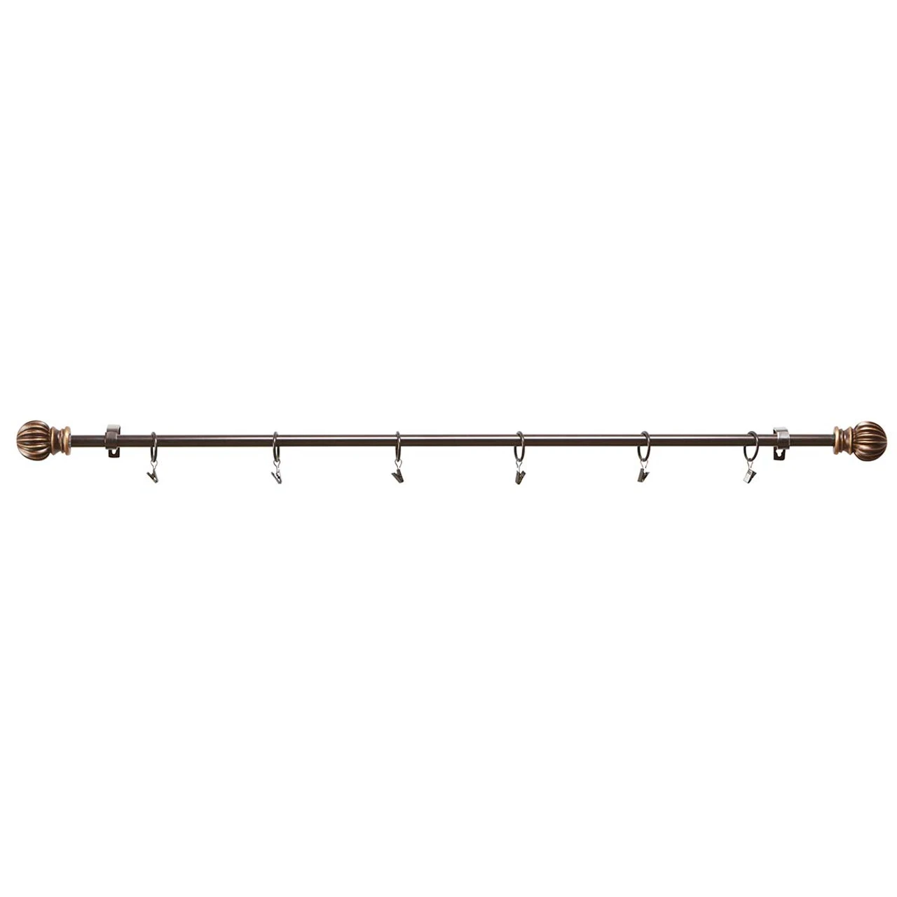 Herrschners Bronze Finial Rod With Clips Hanger 1 Herrschners Bronze Finial Rod With Clips Hanger
