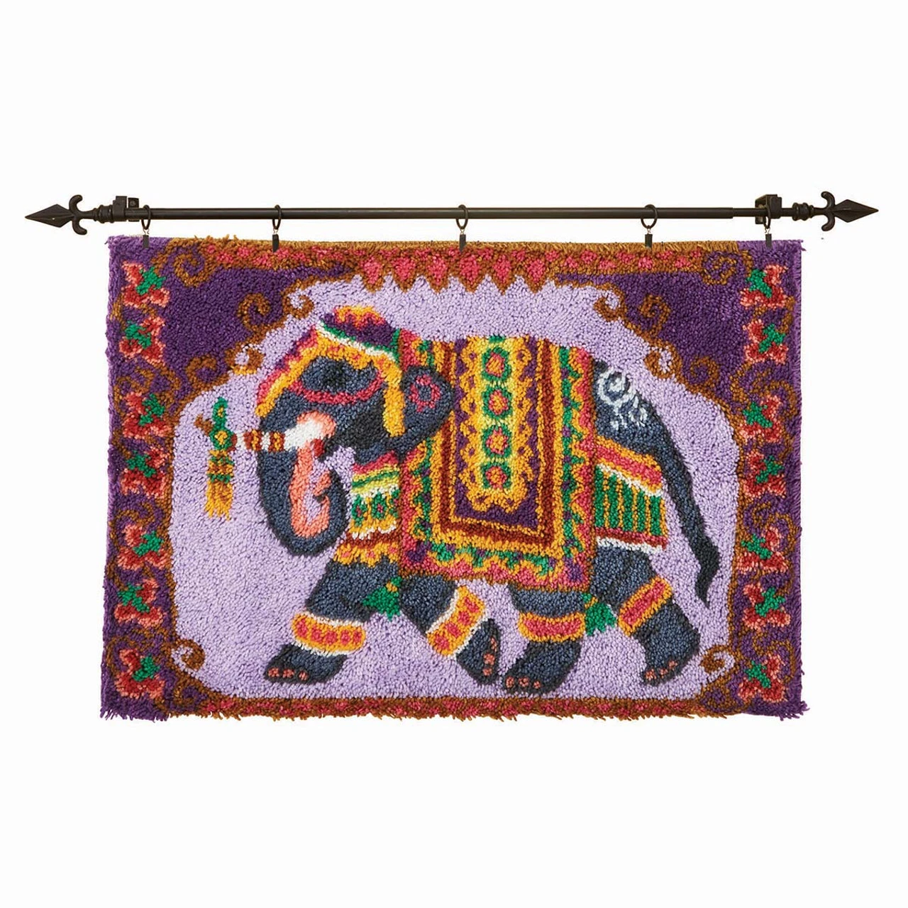 Herrschners Elephant Parade Latch Hook Kit 1 Herrschners Elephant Parade Latch Hook Kit