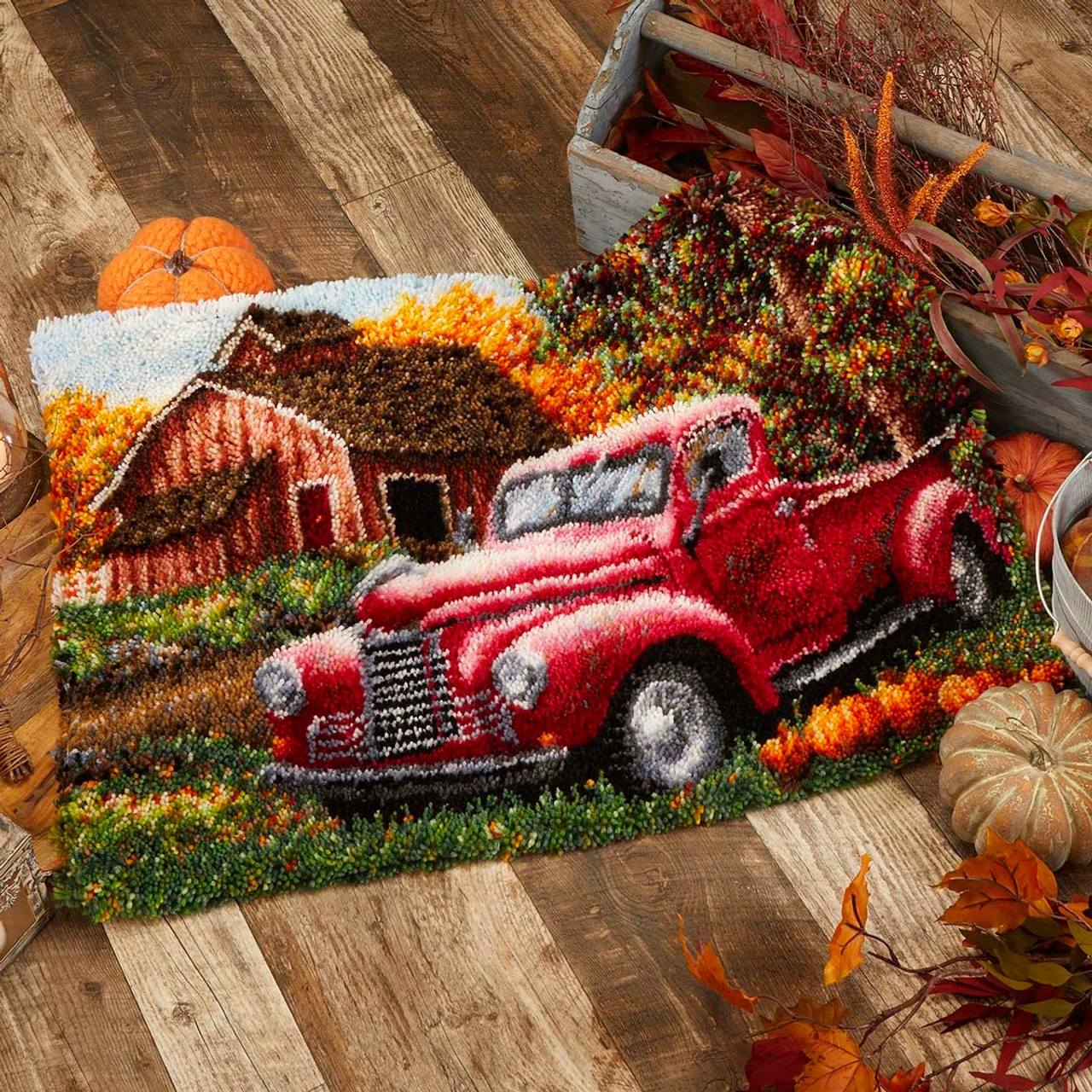 Herrschners Old Country Truck Latch Hook Kit 2 Herrschners Old Country Truck Latch Hook Kit - Image 2