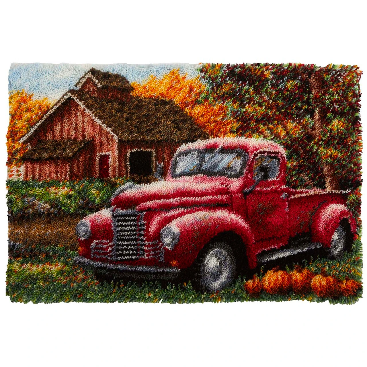 Herrschners Old Country Truck Latch Hook Kit 1 Herrschners Old Country Truck Latch Hook Kit