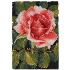 Herrschners Romantic Rose Latch Hook Kit