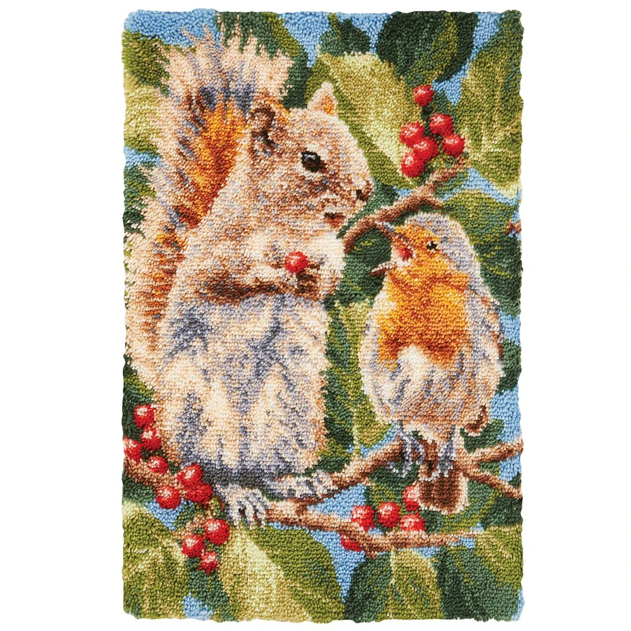 Herrschners Chatter In The Woods Latch Hook Kit 1 Herrschners Chatter In The Woods Latch Hook Kit