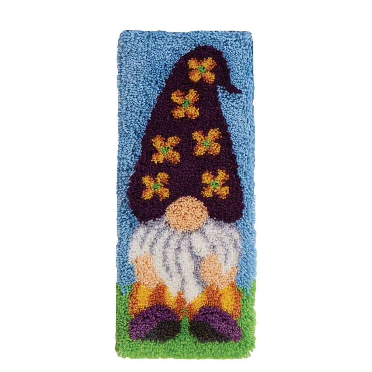 Herrschners Spring Garden Gnome Latch Hook Kit 1 Herrschners Spring Garden Gnome Latch Hook Kit