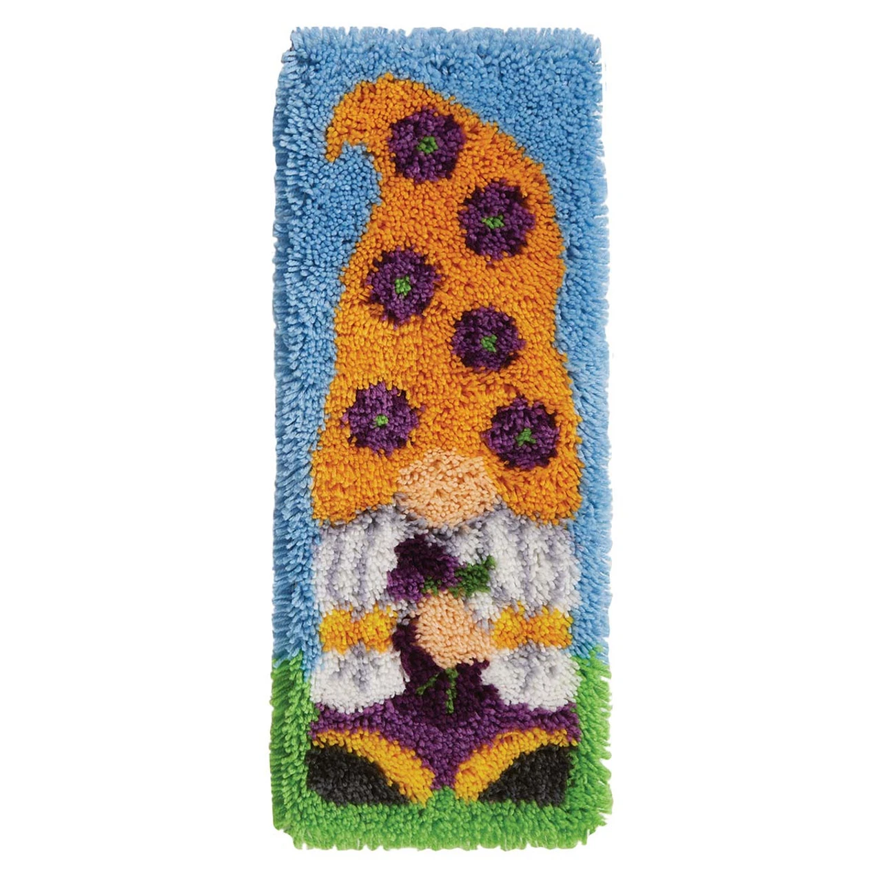 Herrschners Flower Garden Gnome Latch Hook Kit 1 Herrschners Flower Garden Gnome Latch Hook Kit