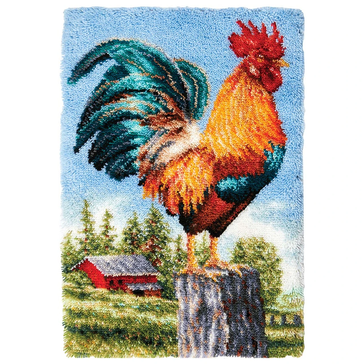 Herrschners Proud Rooster Latch Hook Kit 1 Herrschners Proud Rooster Latch Hook Kit