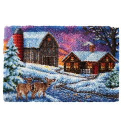 Herrschners Winter Homestead Latch Hook Kit