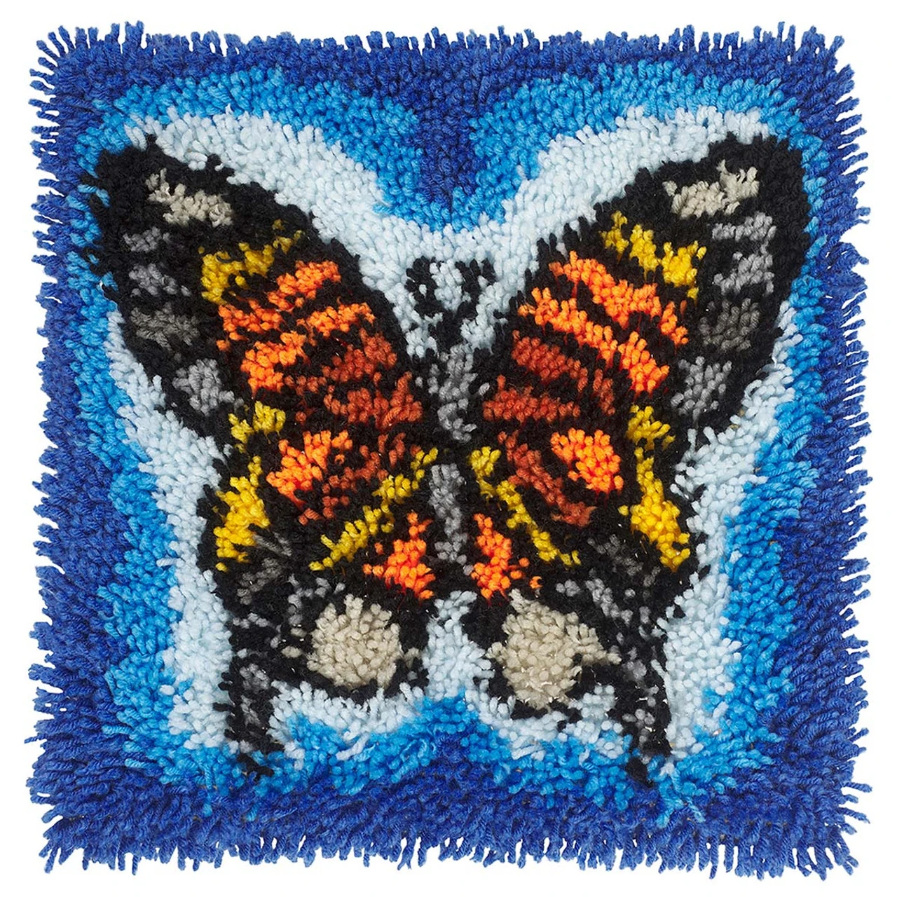 Leisure Arts Butterfly Pillow Latch Hook Kit 1 Leisure Arts Butterfly Pillow Latch Hook Kit