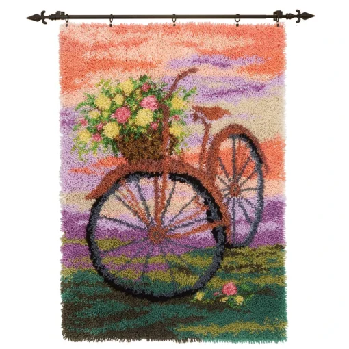 Herrschners Bicycle With Flowers Latch Hook Kit 6 Herrschners Bicycle With Flowers Latch Hook Kit -Toy Store 138714 67210.1693412939