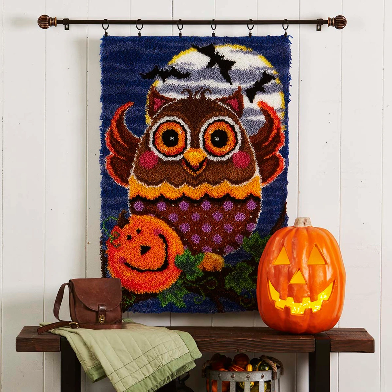 Herrschners Halloween Hoots Latch Hook Kit 2 Herrschners Halloween Hoots Latch Hook Kit - Image 2