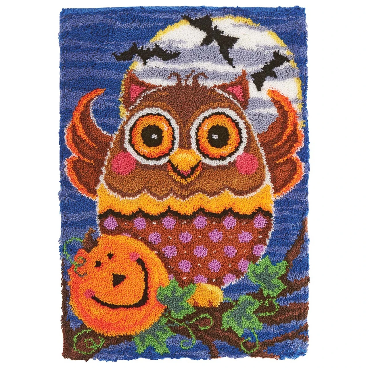 Herrschners Halloween Hoots Latch Hook Kit 1 Herrschners Halloween Hoots Latch Hook Kit