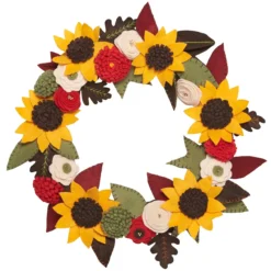 Felt Street Fall Floral Wreath Felt Kit