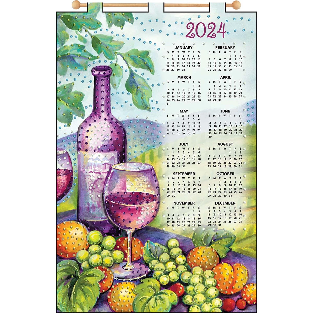 Design Works Wine Country Calendar Felt & Sequin Kit 1 Design Works Wine Country Calendar Felt & Sequin Kit