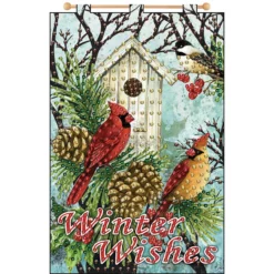 Design Works Welcome Cardinals-January Banner Felt & Sequin Kit