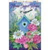 Design Works Blue Floral-April Banner Felt & Sequin Kit