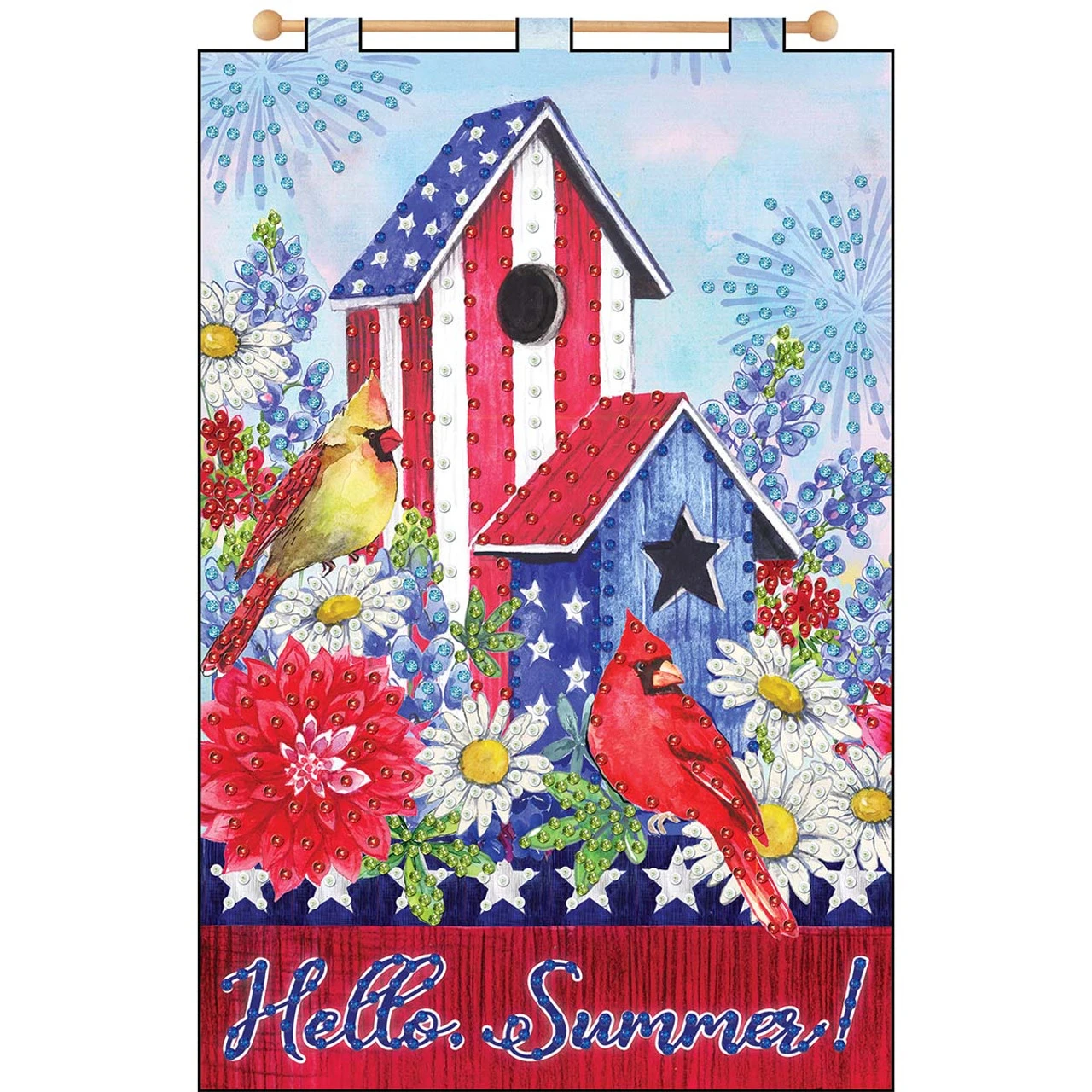 Design Works Americana-July Banner Felt & Sequin Kit 1 Design Works Americana-July Banner Felt & Sequin Kit