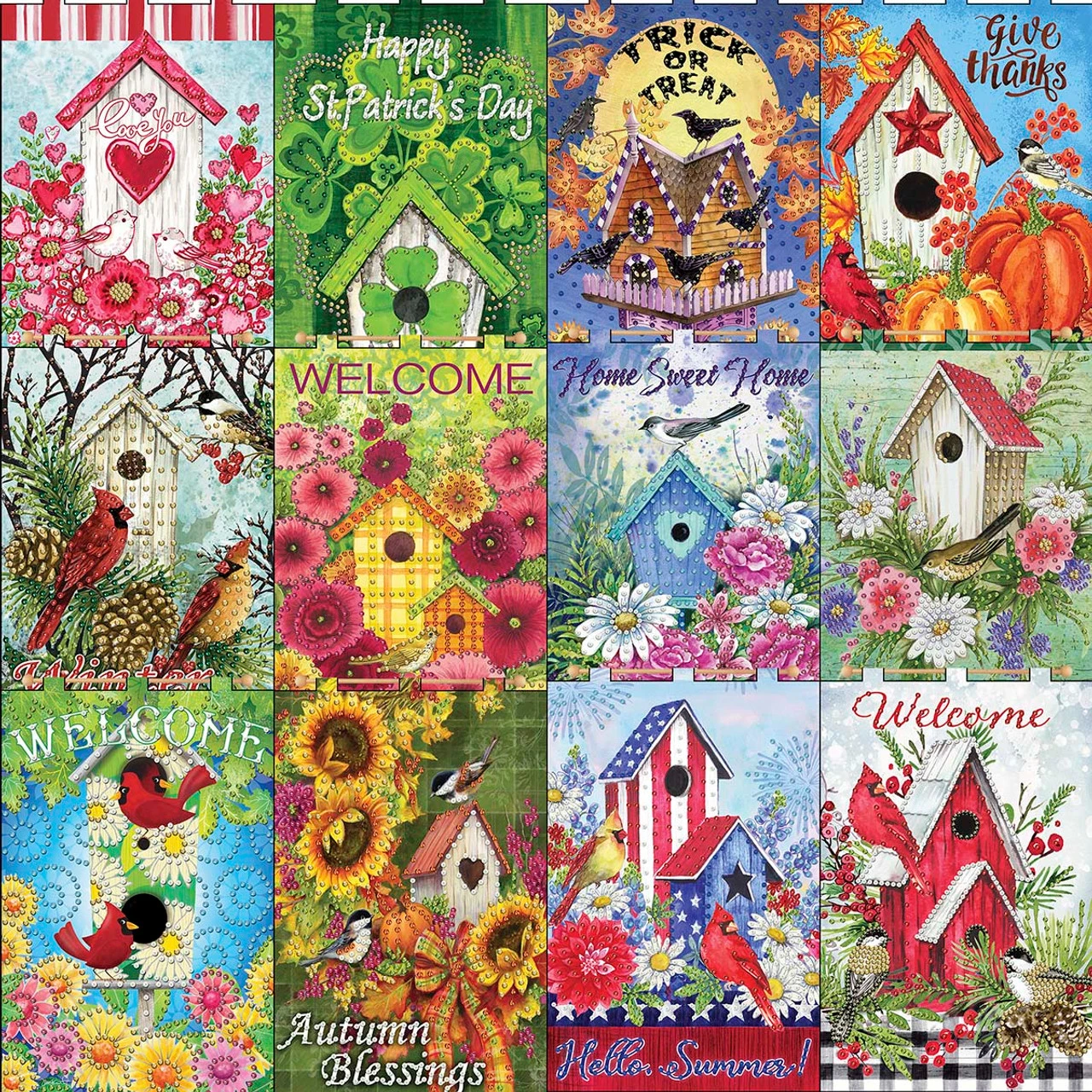 Design Works Monthly Banners With FREE Flag Pole Felt & Sequin Kit 1 Design Works Monthly Banners With FREE Flag Pole Felt & Sequin Kit