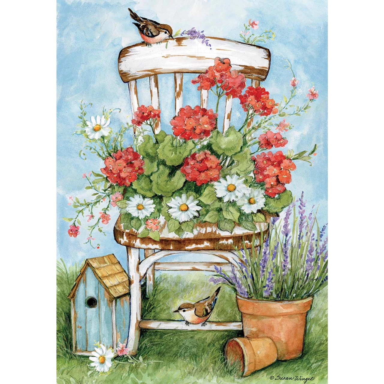 Lang Geranium Chair Jigsaw Puzzle 1 Lang Geranium Chair Jigsaw Puzzle