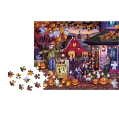 Vermont Christmas Company Halloween Barn Dance Jigsaw Puzzle