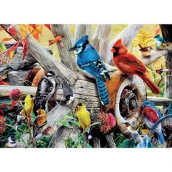 Masterpieces Puzzle Co Backyard Birds Jigsaw Puzzle