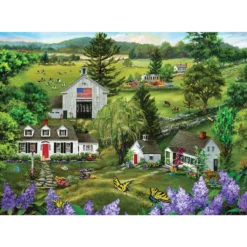 Puzzle Magic The Lilac Grove Farm, 500 Pc Jigsaw Puzzle