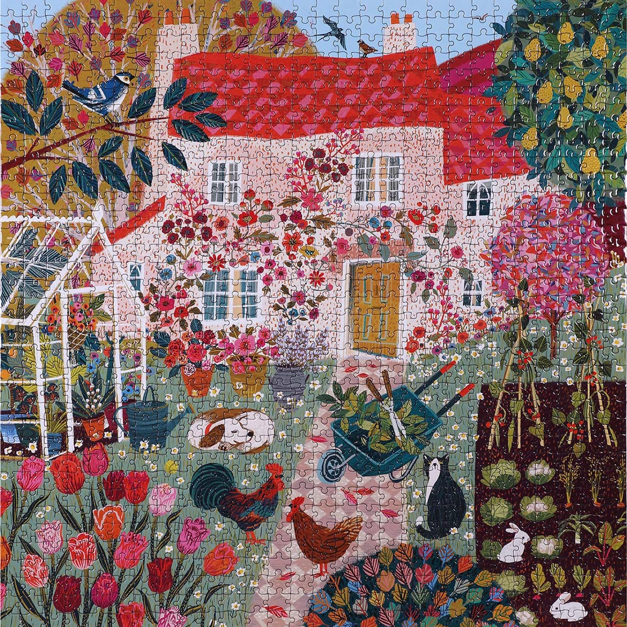 Eeboo English Cottage Jigsaw Puzzle 1 Eeboo English Cottage Jigsaw Puzzle