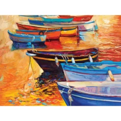 Willow Creek Press Boats In A Row Jigsaw Puzzle