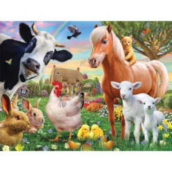 White Mountain Farm Animals Jigsaw Puzzle