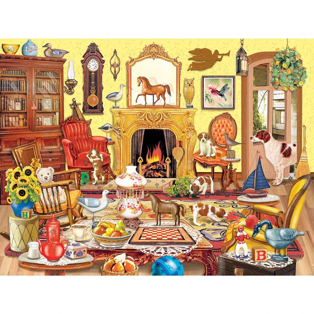 Karmin International Puppies Come To Tea Jigsaw Puzzle 1 Karmin International Puppies Come To Tea Jigsaw Puzzle