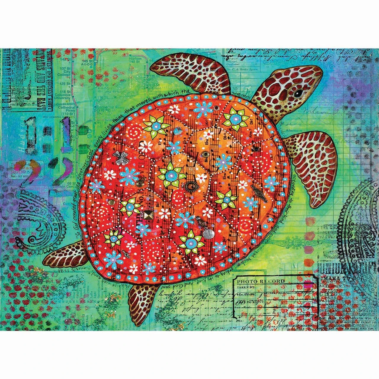 Karmin International Mosaic Turtle Jigsaw Puzzle 1 Karmin International Mosaic Turtle Jigsaw Puzzle