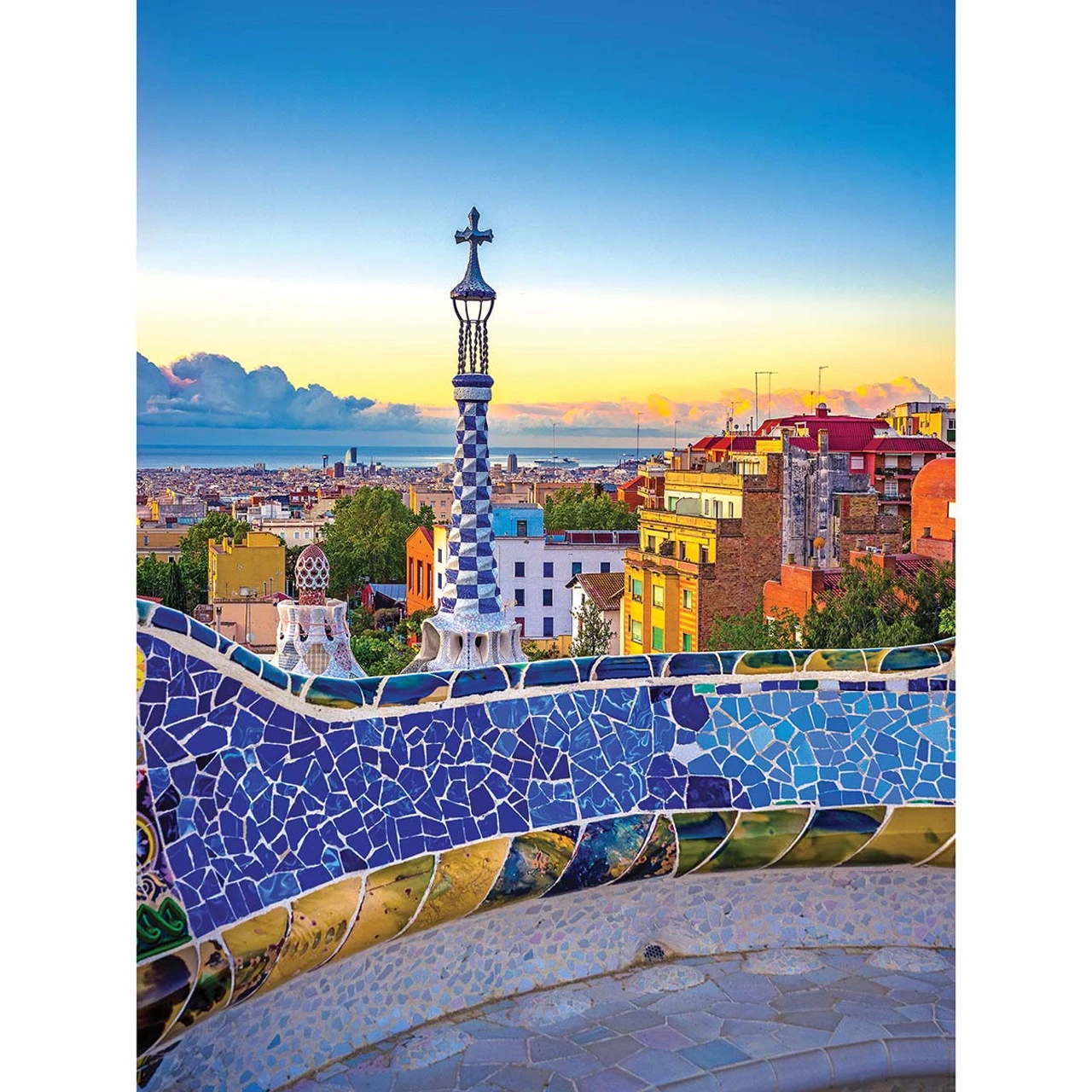 Rose Art Park Guell In Summer, Barcelona, Spain Jigsaw Puzzle 1 Rose Art Park Guell In Summer, Barcelona, Spain Jigsaw Puzzle