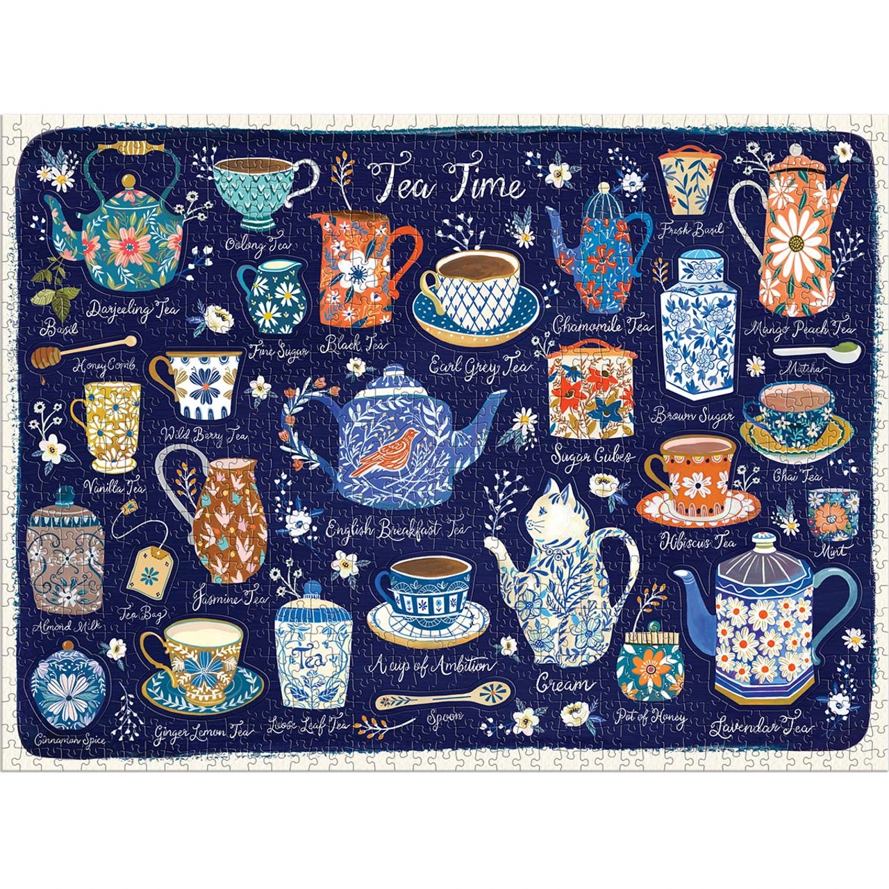 Galison Tea Time Jigsaw Puzzle 1 Galison Tea Time Jigsaw Puzzle