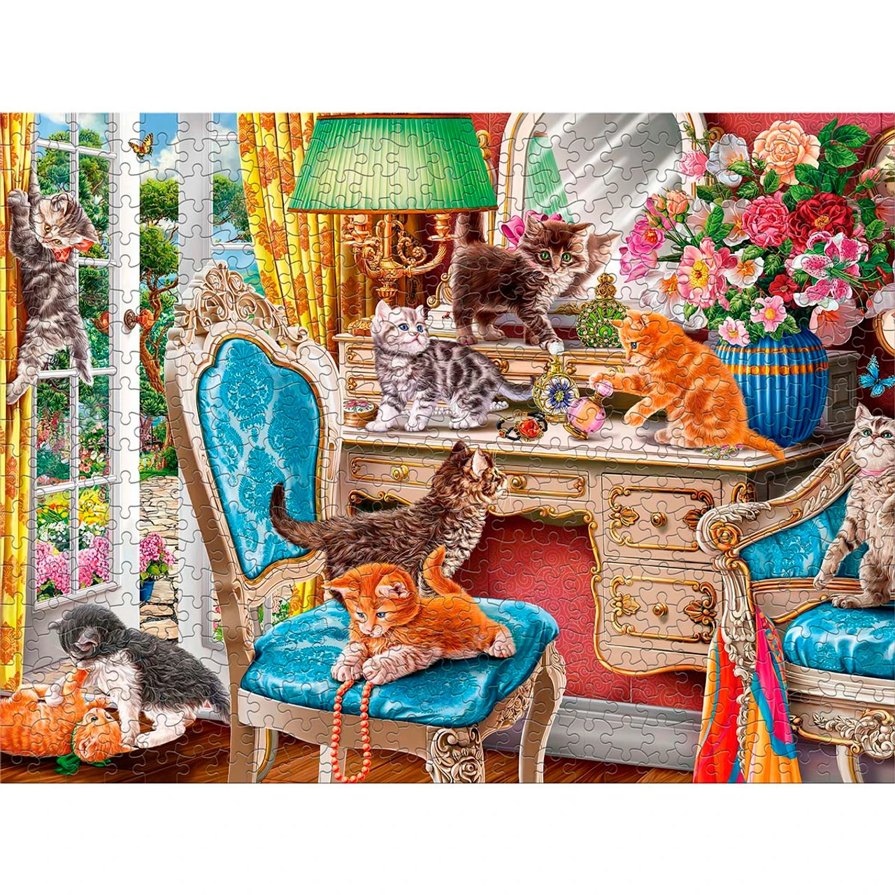Ceaco Kittens In The Bedroom Jigsaw Puzzle 1 Ceaco Kittens In The Bedroom Jigsaw Puzzle
