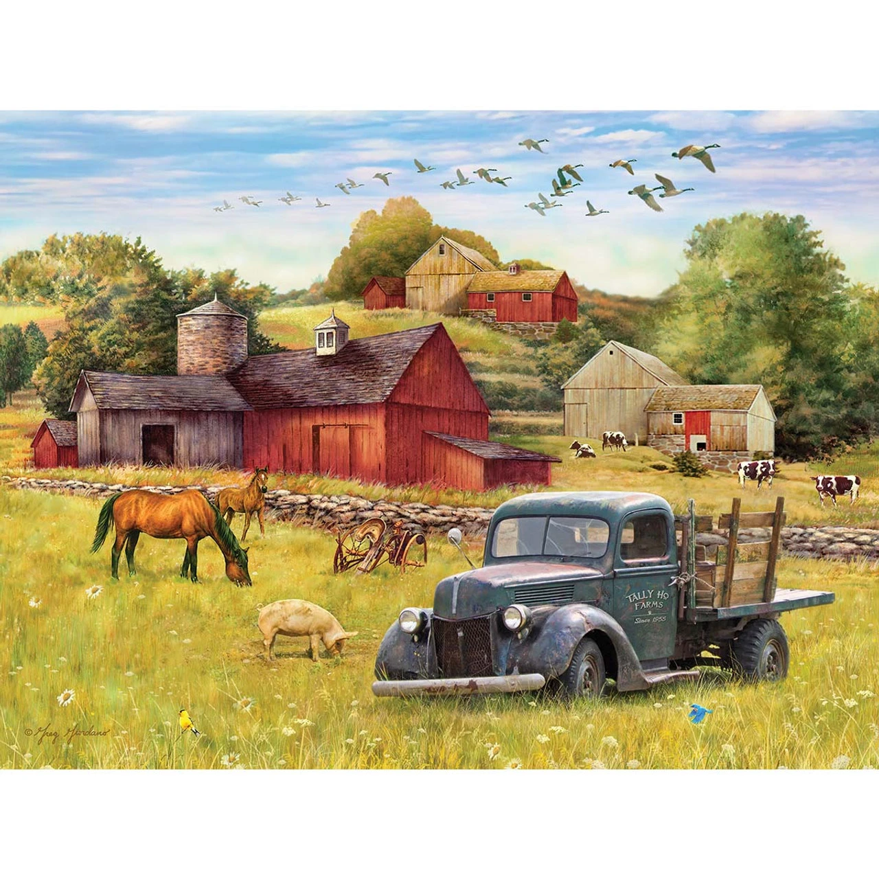 Cobble Hill Summer Afternoon On The Farm Jigsaw Puzzle 1 Cobble Hill Summer Afternoon On The Farm Jigsaw Puzzle