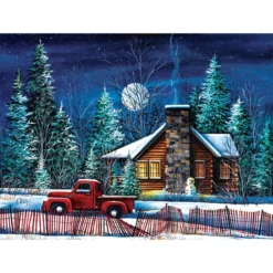 SunsOut Night Watch Cabin Jigsaw Puzzle