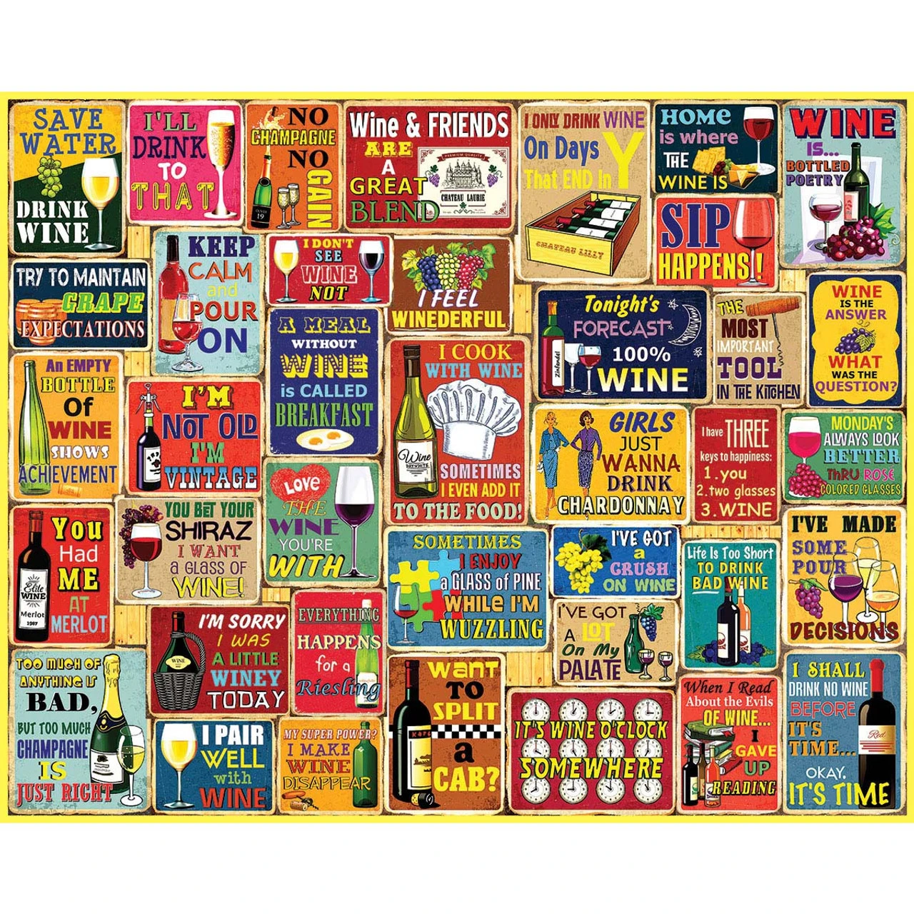 White Mountain I Love Wine Jigsaw Puzzle 1 White Mountain I Love Wine Jigsaw Puzzle