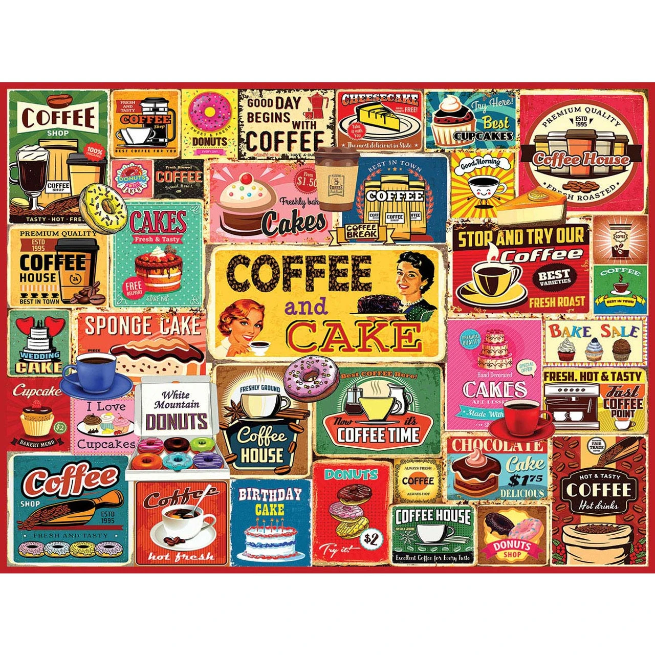 White Mountain Coffee & Cake Jigsaw Puzzle 1 White Mountain Coffee & Cake Jigsaw Puzzle