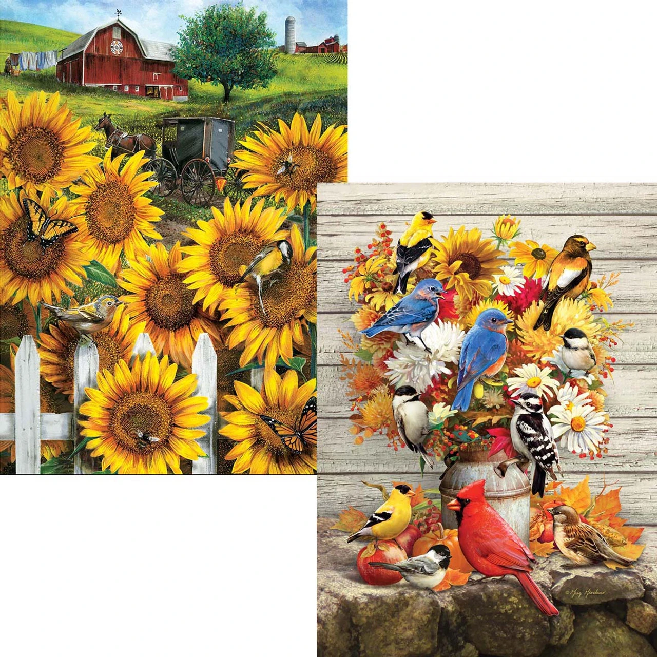 Cobble Hill Fall Harvest & Country Paradise, Set Of 2 Jigsaw Puzzle 1 Cobble Hill Fall Harvest & Country Paradise, Set Of 2 Jigsaw Puzzle
