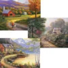 The Jigsaw Puzzle Factory Lilac Morning, Fishing & Journey Home, Set Of 3 Jigsaw Puzzle