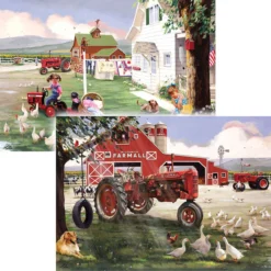 The Jigsaw Puzzle Factory Country Chores & Sunday Afternoon, Set Of 2 Jigsaw Puzzle