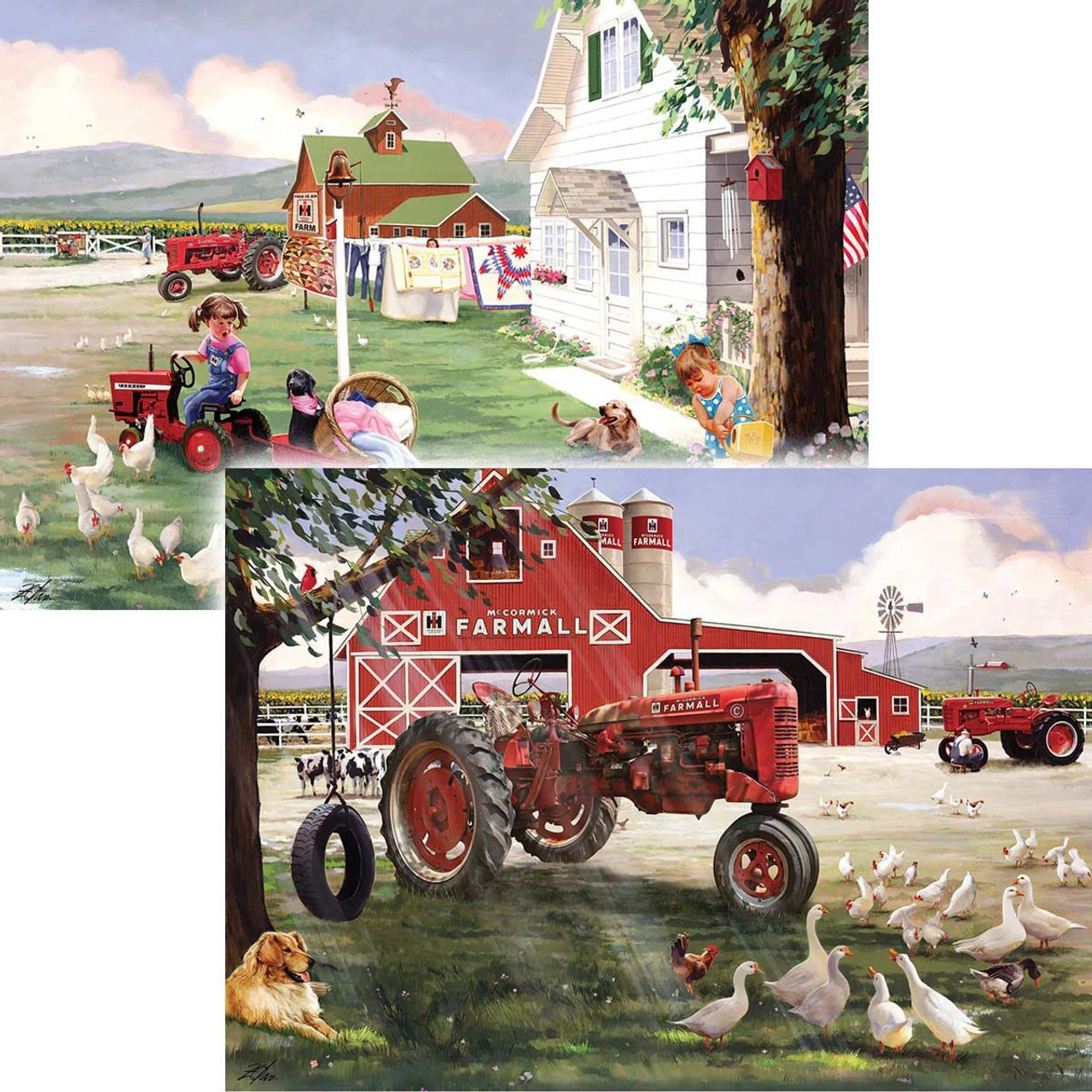 The Jigsaw Puzzle Factory Country Chores & Sunday Afternoon, Set Of 2 Jigsaw Puzzle 1 The Jigsaw Puzzle Factory Country Chores & Sunday Afternoon, Set Of 2 Jigsaw Puzzle