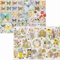 Cobble Hill Butterfly Tiles & Busy As A Bee, Set Of 2 Jigsaw Puzzle