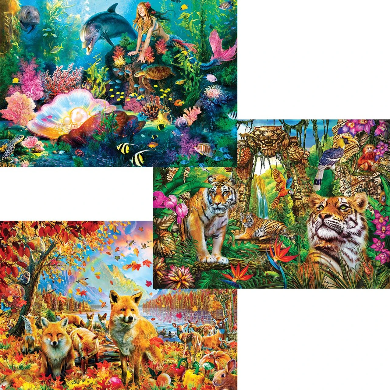 Masterpieces Puzzle Co Jungle & Water Glow-in-the-Dark, Set Of 3 Jigsaw Puzzle 1 Masterpieces Puzzle Co Jungle & Water Glow-in-the-Dark, Set Of 3 Jigsaw Puzzle