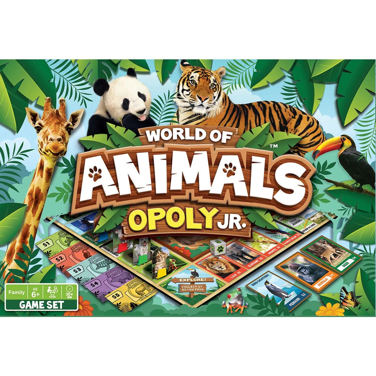 Masterpieces Puzzle Co World Of Animals Opoly Jr Game 2 Masterpieces Puzzle Co World Of Animals Opoly Jr Game - Image 2