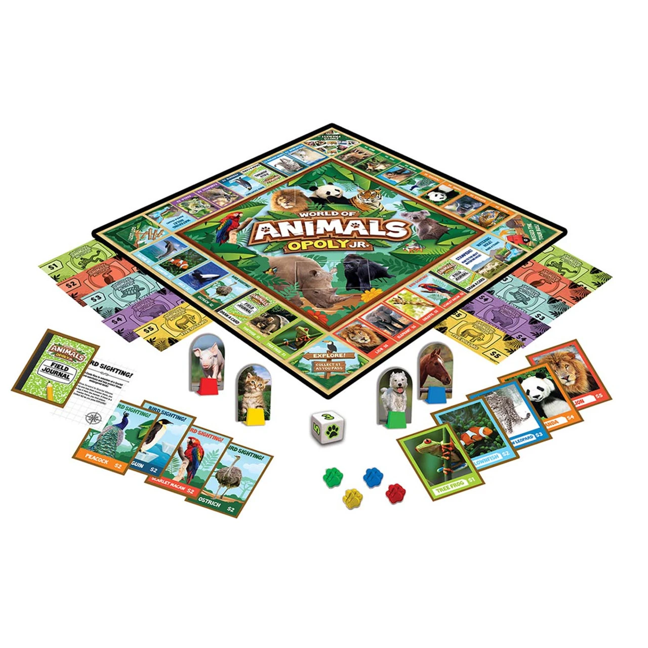 Masterpieces Puzzle Co World Of Animals Opoly Jr Game 1 Masterpieces Puzzle Co World Of Animals Opoly Jr Game